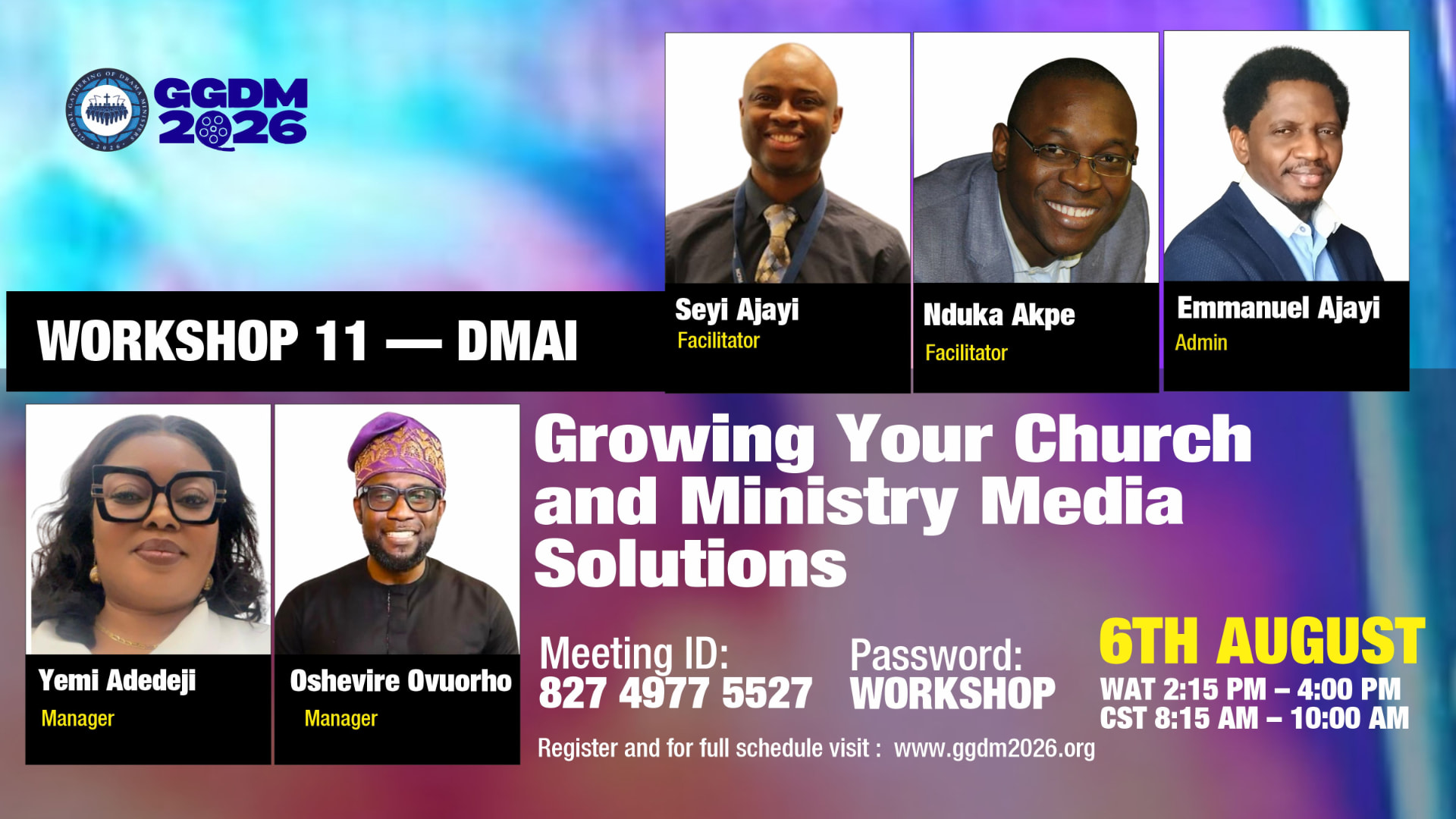 Workshop 11 flyer — Growing your Church & Ministry Media Solutions