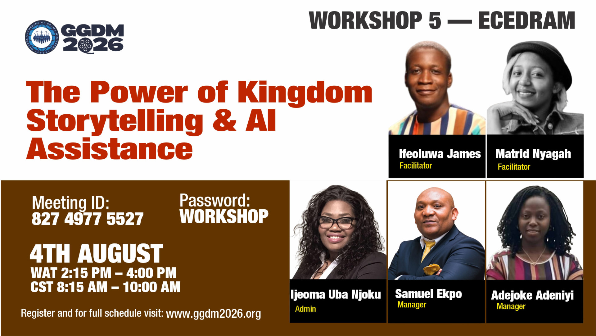 Workshop 5 flyer — The Power of Kingdom Storytelling & AI Assistance